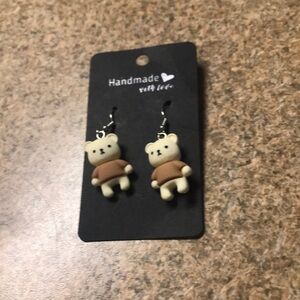 Teddy bear earrings